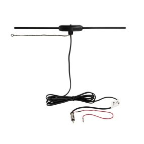   Szélvédőre ragasztható AM/FM autó antenna DIN(m) apa csatlakozóval 12V külső táplálással 151000-04