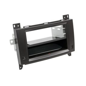 Mercedes Vito, Viano (W639) 2006-2014 1 DIN autórádió beépítő keret INBAY Qi töltős rekesszel fekete 241190-36-1