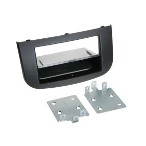 Mitsubishi Colt (Z30) 2008-2012 1 DIN autórádió beépítő keret INBAY Qi töltős rekesszel fekete 241200-08
