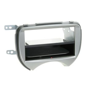 Nissan Micra (K13) 2010-2013 1 DIN autórádió beépítő keret INBAY Qi töltős rekesszel ezüst 241210-03-1