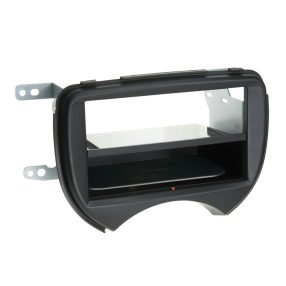 Nissan Micra (K13) 2010-2013 1 DIN autórádió beépítő keret INBAY Qi töltős rekesszel fekete 241210-03-2