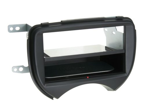 Nissan Micra (K13) 2010-2013 1 DIN autórádió beépítő keret INBAY Qi töltős rekesszel fekete 241210-03-2