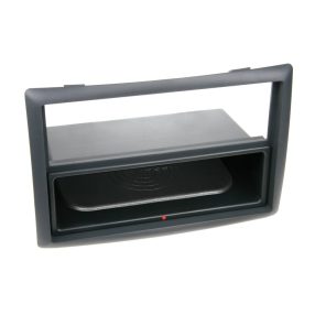 Renault Megane II (CM/EM) 2002-2010 1 DIN autórádió beépítő keret INBAY Qi töltős rekesszel fekete 241250-06