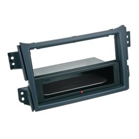 Opel Agila, Suzuki Splash 2008-2014 1 DIN autórádió beépítő keret INBAY Qi töltős rekesszel fekete 241294-04