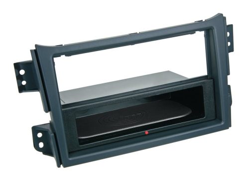 Opel Agila, Suzuki Splash 2008-2014 1 DIN autórádió beépítő keret INBAY Qi töltős rekesszel fekete 241294-04