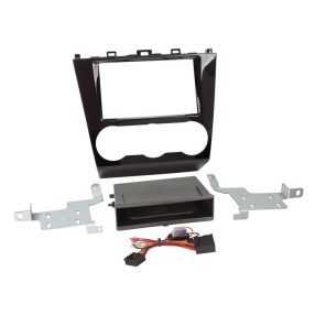 Subaru Forester, Impreza, Levorg, XV 2015-2020 2 DIN autórádió beépítő keret INBAY Qi töltős rekesszel zongoralakk fekete 241296-09-1