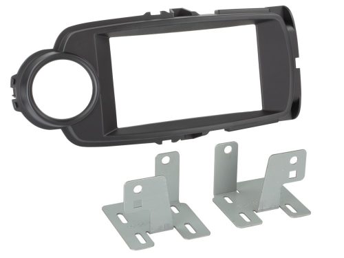 Toyota Yaris (XP13) 2011.10-2014.07 dupla DIN autórádió beépítő keret Fekete 381300-25-2