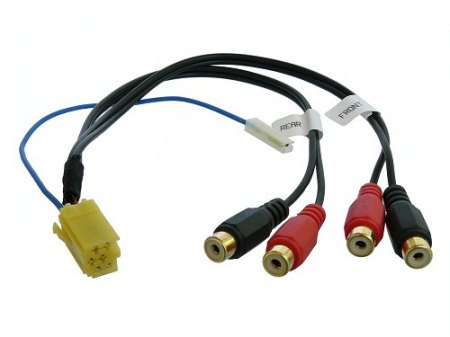 Mini ISO - RCA Aranyozott erősítő adapter kábel 552102 (4RCA)