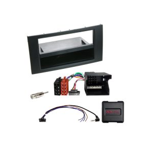   Ford C-Max, Fiesta, Focus, Fusion, Transit 2 DIN autórádió beépítő készlet kormánytávirányító adapterrel, analóg 611114-08-1