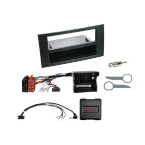   Ford C-Max, Fiesta, Focus, Fusion, Transit 2 DIN autórádió beépítő készlet kormánytávirányító adapterrel, CAN-Bus 611114-08-4
