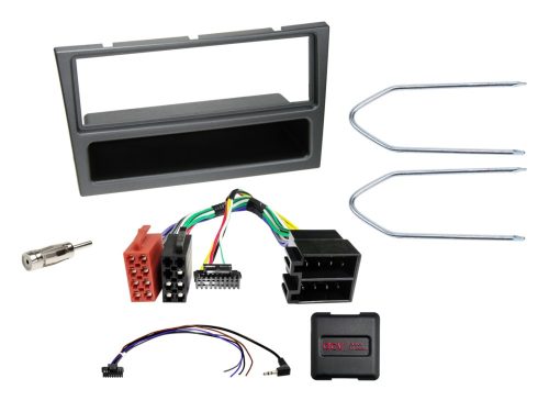 Opel 1-DIN szürke metál szerelőkészlet autórádió cseréhez analóg 611230-26-5