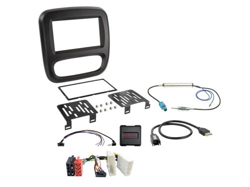 Fiat, Nissan, Opel, Renault klímaberendezés nélküli  modellekhez 2-DIN szerelőkészlet autórádió cseréhez 621230-16-1