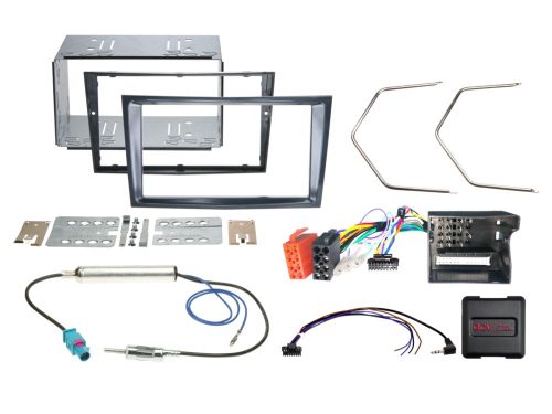 Opel Corsa 2-DIN fényes fekete színű szerelőkészlet autórádió cseréhez 621230-24-3