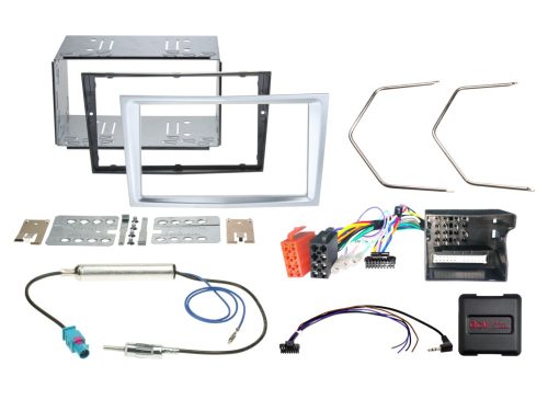 Opel 2-DIN matt króm színű szerelőkészlet autórádió cseréhez 621230-24-4