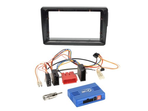 Rádió beépítő készlet 9 colos készülékekhez, Mercedes (ISO/Mini-ISO), kormánytávvezérlővel 691190-91-1
