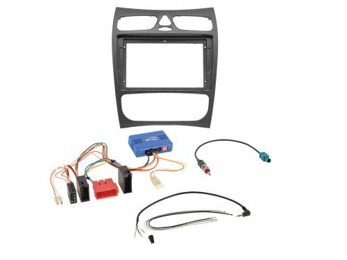 Rádió beépítő készlet 9 colos készülékekhez, Mercedes CLK (2002-2005), kormánytávvezérlővel 691190-94-1