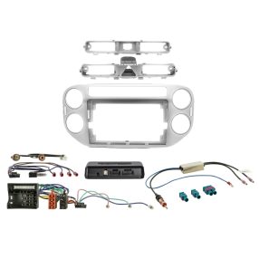   9" Rádióbeépítő készlet VW Tiguan 2011.06. - 2016.04. ezüst 691320-98-2