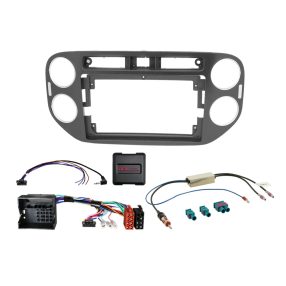   9" Rádióbeépítő készlet VW Tiguan 2011.06. – 2016.04. fekete LFB/Antenna 691320-98-3