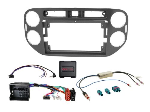 9" Rádióbeépítő készlet VW Tiguan 2011.06. – 2016.04. fekete LFB/Antenna 691320-98-3