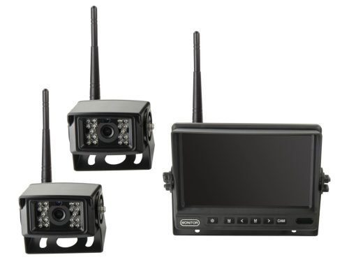 Tolatókamera monitor készlet 7" 2x kamera digitális videó transmitterrel éjjellátó funkcióval 771000-6251
