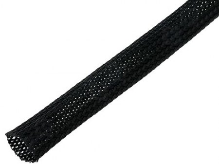 Fonott poliészter kábelvédő 4 mm, Kígyóbőr BP.04-BK