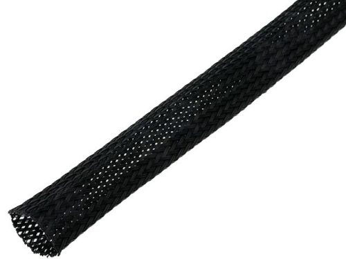 Fonott poliészter kábelvédő 4 mm, Kígyóbőr BP.05-BK