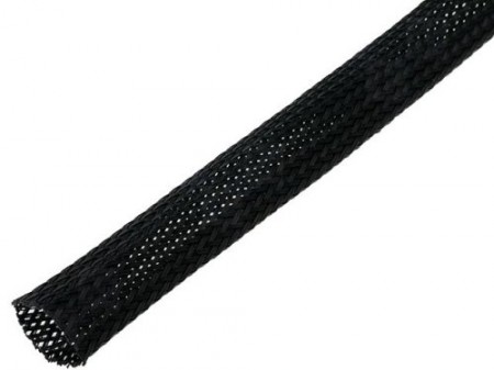 Fonott poliészter kábelvédő 8 mm, Kígyóbőr BP.08-BK