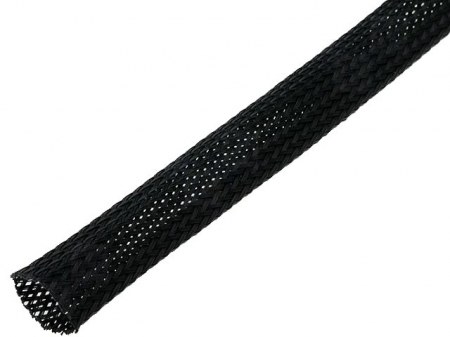Fonott poliészter kábelvédő 12 mm, Kígyóbőr BP.12-BK