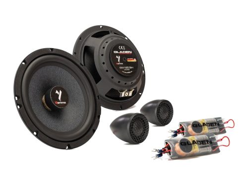 Gladen Audio Gamma 165.2 Slim 2 utas lapos komponens hangszóró szett, 165 mm