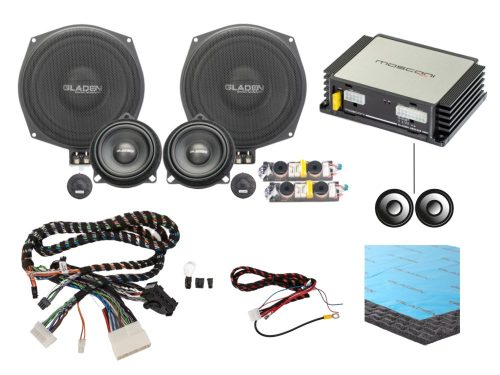 Gladen BMW Plug and Play hangrendszer hangszóró cserével G modellekhez gyári RAM egységgel GA-SU-BM-RAM-BASIC
