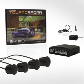   Hangszórós tolatóradar, 4 szenzorral - fekete színű szenzorokkal 