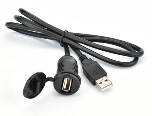 Phonocar 05912 USB hosszabbító kábel beépíthető aljzattal, 1 m, 24 mm beszerelési lyuk