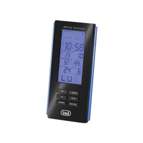   Trevi ME 3108 RC Black időjárás állomás külső vezeték nélküli szenzorral, rádióvezérelt óra, naptár és ébresztő funkcióval, fekete