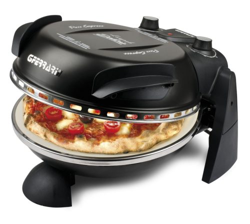 G3 Ferrari G10006 EVO Forno Pizza Delizia Black, eredeti fekete színű olasz házi pizza sütő, 5 perc alatt, 400 fokon, 31cm-es pizza