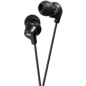   JVC HA-FX10B utcai fülhallgató fekete, 9mm neodímium meghajtóval, 1,2m kábel, 3 szilikon betét