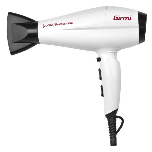 Girmi PH45 Professzionális fehér hajszárító, 1800-2200W, 2 sebesség fokozattal, 3 hőmérséklet beállítási lehetőséggel, hideg levegő funkcióval