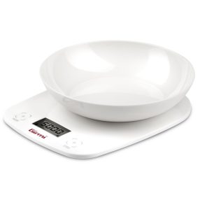   Girmi PS01 Professzionális konyhai mérleg fehér, LCD kijelző, 5 kg kapacitás, precíz 1g érzékenység