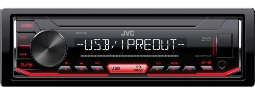 JVC KD-X162 mechanika nélküli autórádió USB, AUX bemenettel, FLAC támogatással, kormánytávvezérlés előkészítéssel