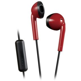   JVC HA-F19M-RB vezetékes fülhallgató 10,7 mm neodímium hangszóróval, mikrofonnal, piros/fekete színben