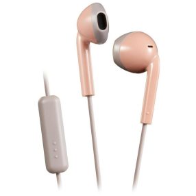   JVC HA-F19M-PT vezetékes fülhallgató 10,7 mm neodímium hangszóróval, mikrofonnal rózsa/szürke