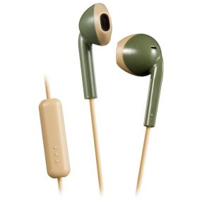   JVC HA-F19M-GC vezetékes fülhallgató 10,7 mm neodímium hangszóróval, mikrofonnal, zöld/bézs színben