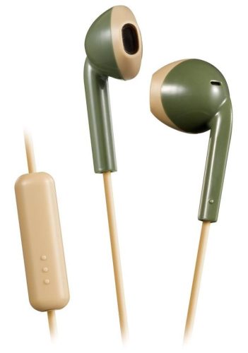 JVC HA-F19M-GC vezetékes fülhallgató 10,7 mm neodímium hangszóróval, zöld/bézs
