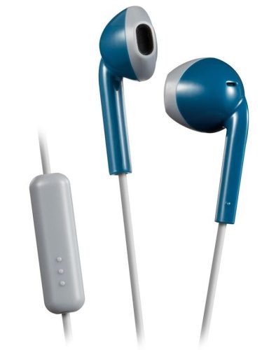 JVC HA-F19M-AH vezetékes fülhallgató 10,7 mm neodímium hangszóróval, kék/szürke, mikrofonnal