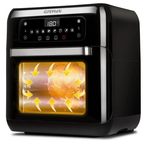 G3 Ferrari G10136 forró levegős sütő, digitális kijelzővel, 12 program, 2 szintes sütés, tartozékokkal