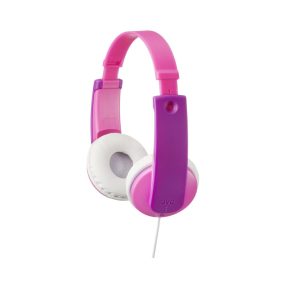   JVC HA-KD7-PNE gyermek fejhallgató 85 dB limiterrel, puha párnázással, 0.8 m kábel, matricaszett, rózsaszín-lila