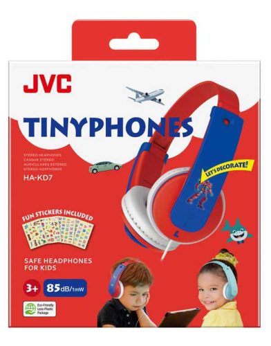 JVC HA-KD7-RNE Gyerek fejhallgató limitált hangerővel piros/kék színben