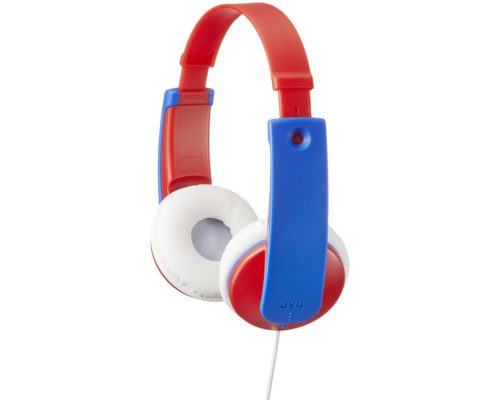 JVC HA-KD7-RNE gyermek fejhallgató 85 dB limiterrel, piros/kék