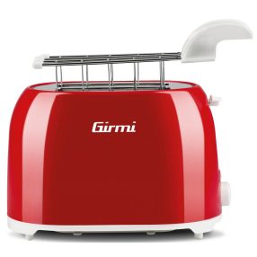   Girmi TP10 kenyérpirító piros színben, 750W, 6 sütési fokozattal, morzsatálcával