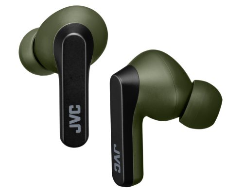 JVC HA-A9T-G Bluetooth vezeték nélküli fülhallgató IPX5, katonai zöld