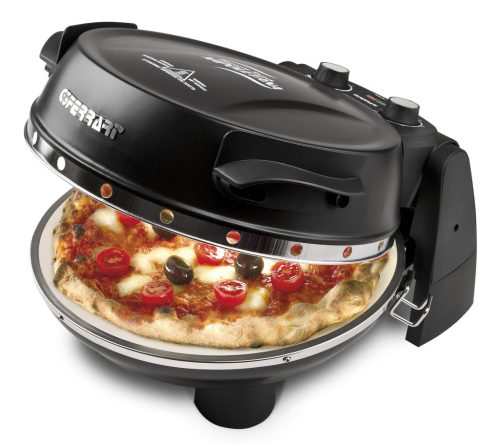 G3 Ferrari G10032 Forno Pizza Plus Snack Napoletana Black, fekete színű olasz házi pizza sütő, 5 perc alatt, 400 fokon, 31cm-es pizza